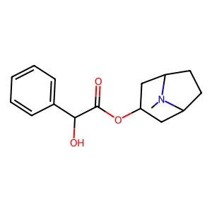 (8-methyl-8-azabicyclo[3.2.1]octan-3-yl) 2-hydroxy-2-phenylacetate structure