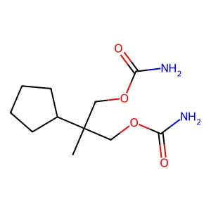 (3-carbamoyloxy-2-cyclopentyl-2-methylpropyl) carbamate structure