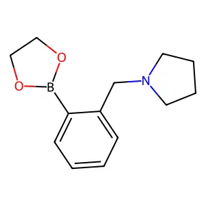 1-[[2-(1,3,2-dioxaborolan-2-yl)phenyl]methyl]pyrrolidine structure