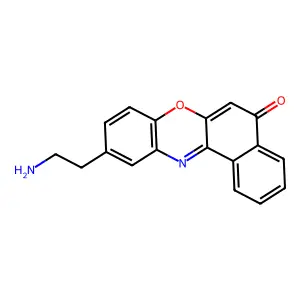 10-(2-aminoethyl)benzo[a]phenoxazin-5-one structure