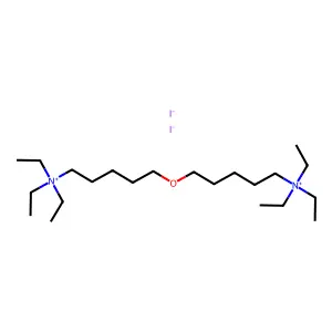 triethyl-[5-[5-(triethylazaniumyl)pentoxy]pentyl]azanium diiodide structure