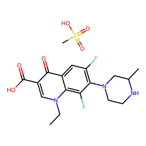 Lomefloxacin mesylate structure