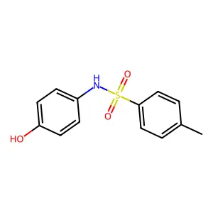 N-(4-hydroxyphenyl)-4-methylbenzenesulfonamide structure