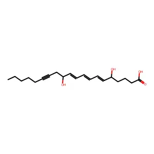 5,12-dihydroxyicosa-6,8,10-trien-14-ynoic acid structure
