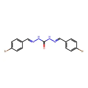 1,3-bis[(4-bromophenyl)methylideneamino]urea structure