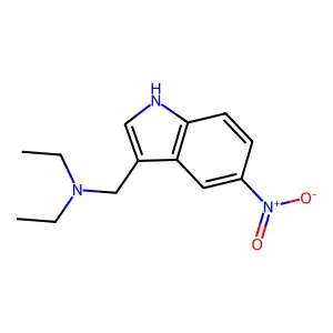 N-ethyl-N-[(5-nitro-1H-indol-3-yl)methyl]ethanamine structure