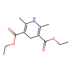 diethyl 2,6-dimethyl-1,4-dihydropyridine-3,5-dicarboxylate structure
