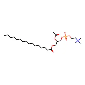 (2-acetyloxy-3-hexadecanoyloxypropyl) 2-(trimethylazaniumyl)ethyl phosphate structure