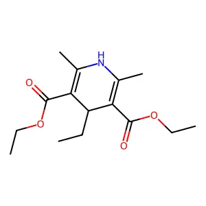 diethyl 4-ethyl-2,6-dimethyl-1,4-dihydropyridine-3,5-dicarboxylate structure
