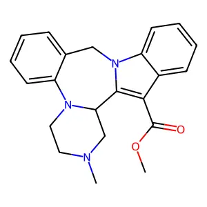 methyl 4-methyl-4,7,15-triazapentacyclo[13.7.0.02,7.08,13.016,21]docosa-1(22),8,10,12,16,18,20-heptaene-22-carboxylate structure