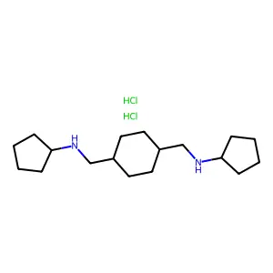N-[[4-[(cyclopentylamino)methyl]cyclohexyl]methyl]cyclopentanaminedihydrochloride structure
