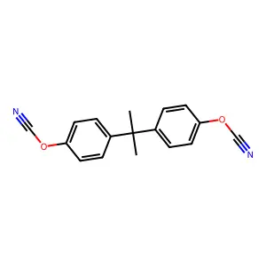 [4-[2-(4-cyanatophenyl)propan-2-yl]phenyl] cyanate structure