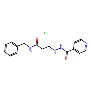 benzyl-[3-[2-(pyridine-4-carbonyl)hydrazinyl]propanoyl]azanium chloride structure