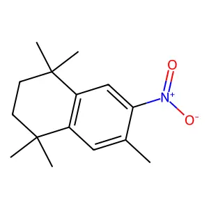 1,1,4,4,6-pentamethyl-7-nitro-2,3-dihydronaphthalene structure