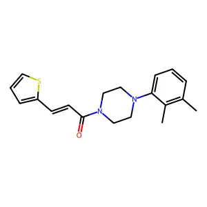 1-(2,3-dimethylphenyl)-4-[3-(2-thienyl)acryloyl]piperazine structure