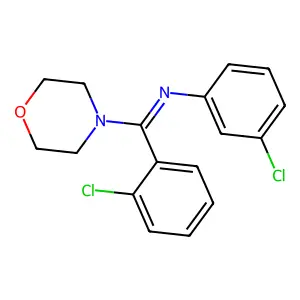1-(2-chlorophenyl)-N-(3-chlorophenyl)-1-morpholin-4-ylmethanimine structure
