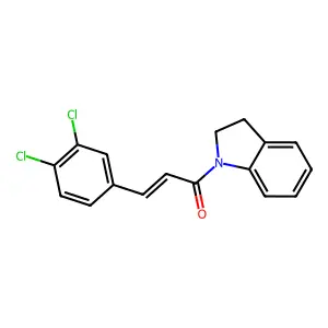 1-[3-(3,4-dichlorophenyl)acryloyl]indoline structure