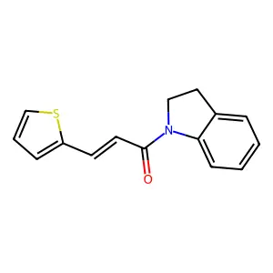 1-[3-(2-thienyl)acryloyl]indoline structure