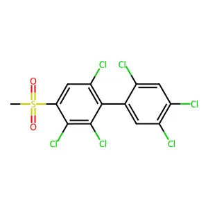 1,3,4-trichloro-5-methylsulfonyl-2-(2,4,5-trichlorophenyl)benzene structure