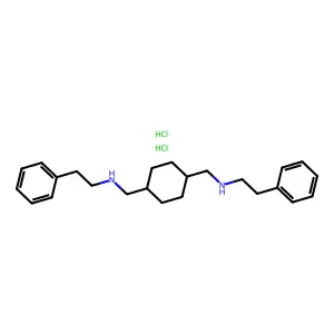 2-phenyl-N-[[4-[(2-phenylethylamino)methyl]cyclohexyl]methyl]ethanaminedihydrochloride structure