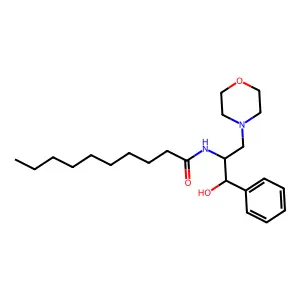 1-Phenyl-2-decanoylamino-3-morpholino-1-propanol structure