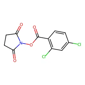 1-{[(2,4-dichlorophenyl)carbonyl]oxy}pyrrolidine-2,5-dione structure