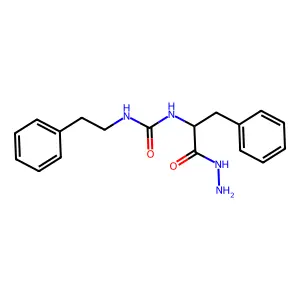 1-[(2S)-1-hydrazinyl-1-oxo-3-phenylpropan-2-yl]-3-(2-phenylethyl)urea structure