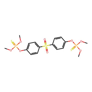 [4-(4-dimethoxyphosphinothioyloxyphenyl)sulfonylphenoxy]-dimethoxy-sulfanylidene-lambda5-phosphane structure