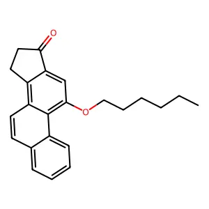 11-(Hexyloxy)-15,16-dihydro-17H-cyclopenta(a)phenanthren-17-one structure