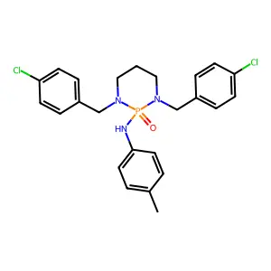 1,3-bis[(4-chlorophenyl)methyl]-N-(4-methylphenyl)-2-oxo-1,3,2lambda5-diazaphosphinan-2-amine structure