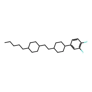 1,2-difluoro-4-[4-[2-(4-pentylcyclohexyl)ethyl]cyclohexyl]benzene structure