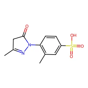 Benzenesulfonic acid, 4-(4,5-dihydro-3-methyl-5-oxo-1H-pyrazol-1-yl)-3-methyl- structure