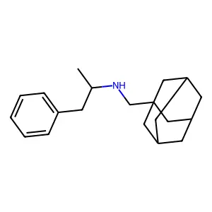 N-(1-adamantylmethyl)-1-phenylpropan-2-amine structure