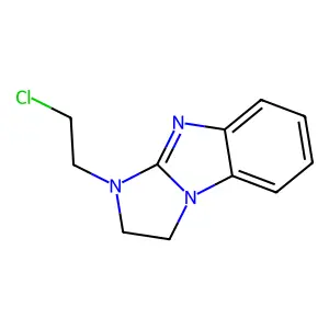 1-(2-chloroethyl)-2,3-dihydro-1H-imidazo[1,2-a]benzimidazole structure