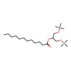 1,3-bis(trimethylsilyloxy)propan-2-yl dodecanoate structure
