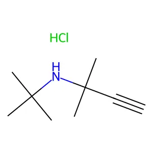 N-tert-butyl-2-methylbut-3-yn-2-aminehydrochloride structure
