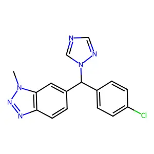 6-[(4-chlorophenyl)-(1,2,4-triazol-1-yl)methyl]-1-methylbenzotriazole structure
