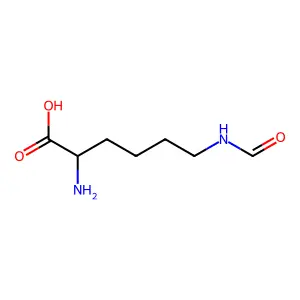 (2S)-2-amino-6-formamidohexanoic acid structure