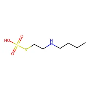 1-(2-sulfosulfanylethylamino)butane structure