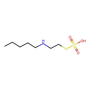Ethanethiol, 2-pentylamino-, hydrogen sulfate (ester) structure