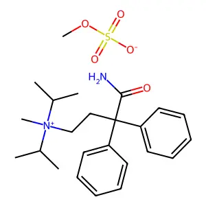 (4-amino-4-oxo-3,3-diphenylbutyl)-methyl-di(propan-2-yl)azaniummethyl sulfate structure