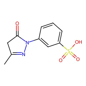 3-(3-methyl-5-oxo-4H-pyrazol-1-yl)benzenesulfonic acid structure