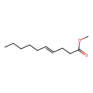 Methyl dec-4-enoate structure