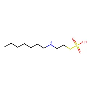 1-(2-sulfosulfanylethylamino)heptane structure