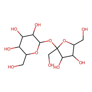 Hex-2-ulofuranosyl hexopyranoside structure