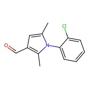 1-(2-chlorophenyl)-2,5-dimethylpyrrole-3-carbaldehyde structure