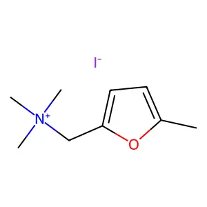 trimethyl-[(5-methylfuran-2-yl)methyl]azanium iodide structure