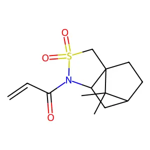 1-(10,10-dimethyl-3,3-dioxo-3lambda6-thia-4-azatricyclo[5.2.1.01,5]decan-4-yl)prop-2-en-1-one structure