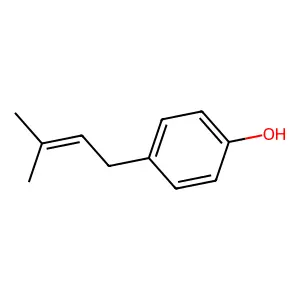 4-(3-methylbut-2-enyl)phenol structure