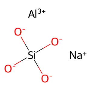 Sodium aluminium silicate structure